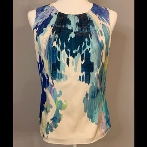 Elie Tahari Watercolor Print Shell